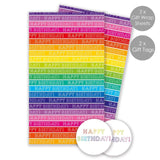 Abacus Rainbow Stripe Gift Wrap and Tags Pack 50x70cm