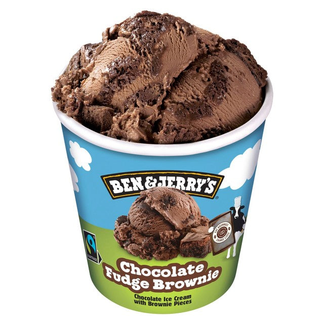 Ben & Jerry's chocolate fudge brownie ice cream tub 465ml - British product