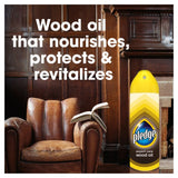 Pledge wood polish aerosol Amber & Argan 250ml, imported from the UK
