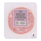 M&S British Garlic Sausage Sliced Pork Sausage 10 Slices