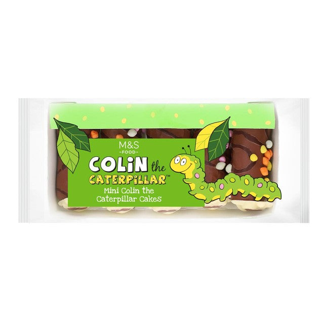 M&S Colin Caterpillar mini cakes 5 pack, imported from the UK