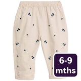 M&S floral embroidered cream baby jeans 6-9 months, imported from the UK