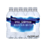 M&S Still Scottish Mountain Water PET Bottled Water 6 x 500ml