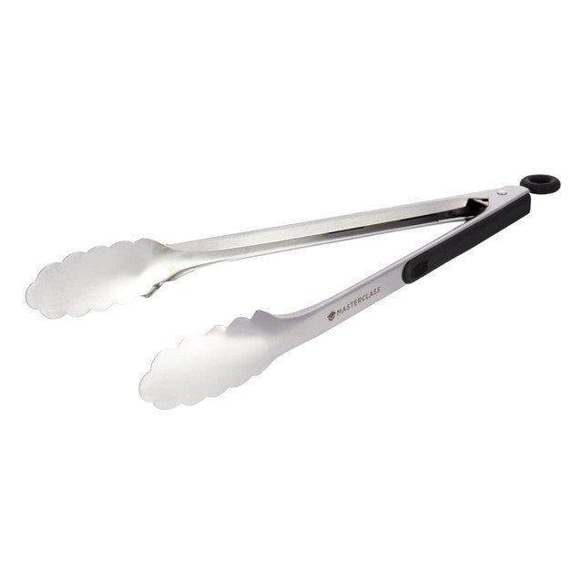 MasterClass Deluxe Stainless Steel Kitchen Tongs 30cm, imported from the UK