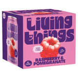 Living Things Raspberry & Pomegranate Biotic Soda Prebiotic Drink 4x330ml