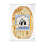 M&S Plain Naan Breads 2 per pack