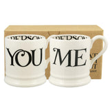 Emma Bridgewater Black Toast You & Me Ceramic Mugs Set of 2