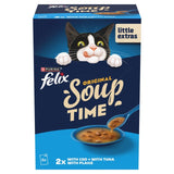 Felix Soup Fish Selection Plaice, Tuna & Cod Wet Cat Food 6 x 48g