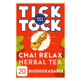 Tick Tock Wellbeing Chai Relax Herbal Tea Bags 20 Count