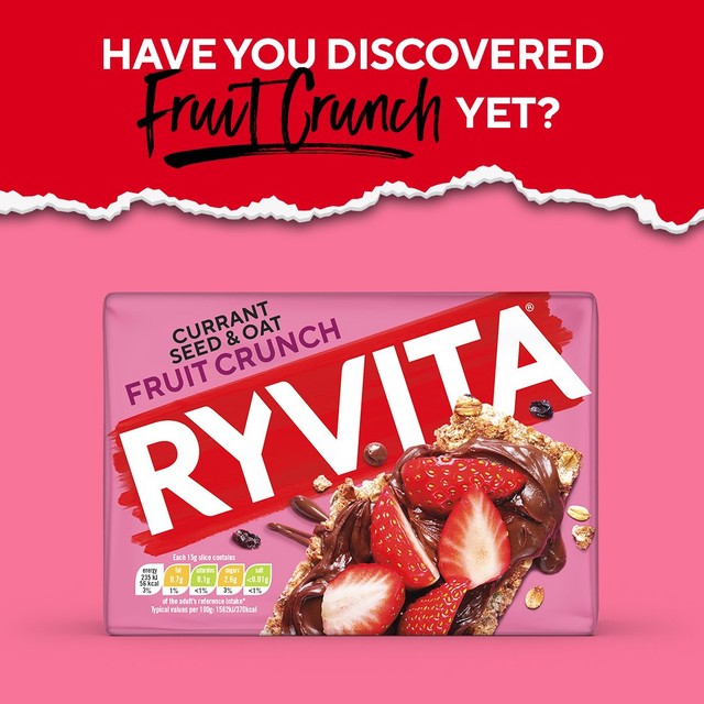 Ryvita crispbread crackers cracked black pepper 200g, imported from the UK