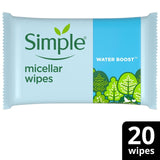 Simple Kind to Skin Micellar Biodegradable Cleansing Wipes 20 pack (British brand)