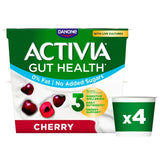 Activia Cherry Fat Free No Added Sugar Fruit Yogurt Multipack 4 x 115g