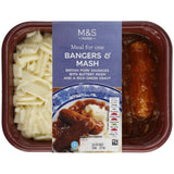 M&S Bangers and Mash with Onion Gravy 430g, imported from the UK