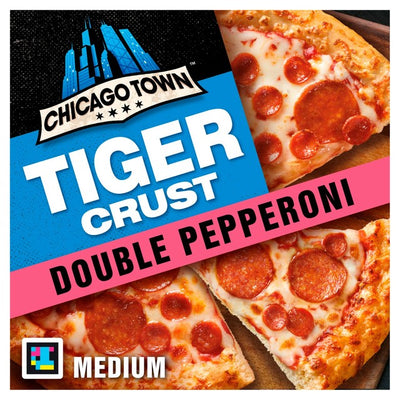 Chicago Town Tiger Crust Double Pepperoni Frozen Pizza 320g