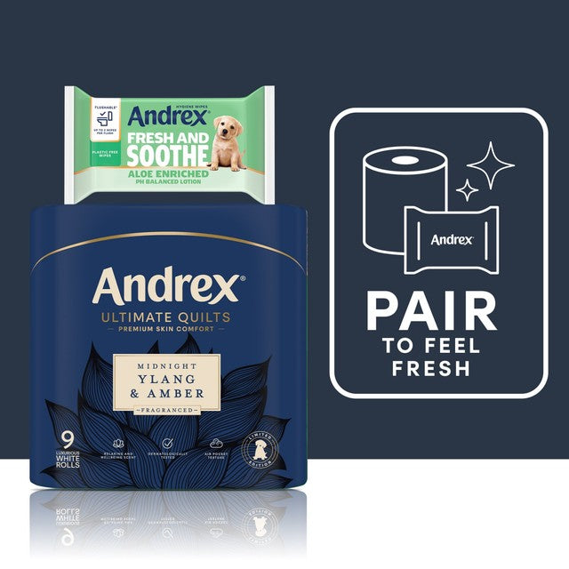 Andrex Ultimate Quilts toilet tissue 9 rolls - British product