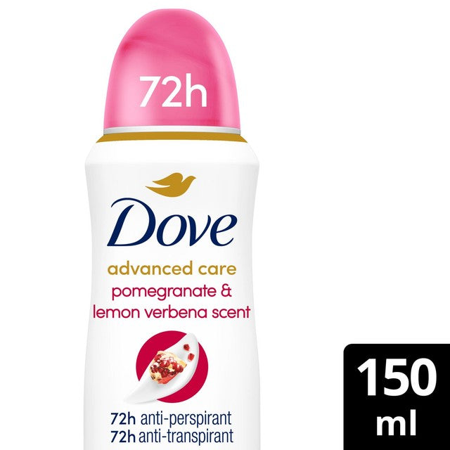 Dove anti-perspirant deodorant spray pomegranate lemon verbena scent 150ml - British product