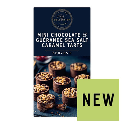 M&S Mini Chocolate & Guerande Sea Salt Caramel Tarts 184g