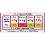 Ocado reduced fat quarter pounder beef burgers 454g, imported from the UK
