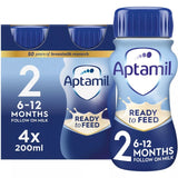 Aptamil follow on milk formula liquid ready to feed 4 x 200ml - British product