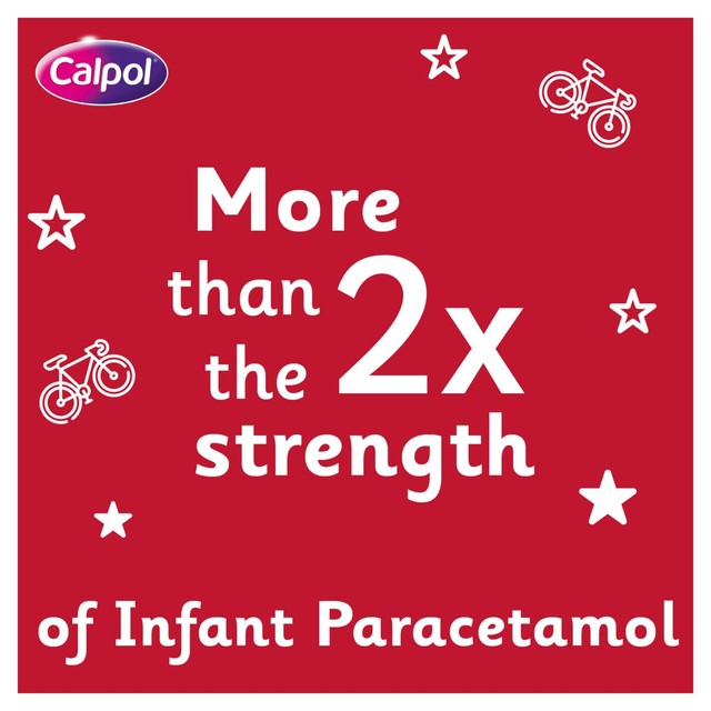 Calpol children's pain relief oral suspension strawberry flavour 80ml - British product