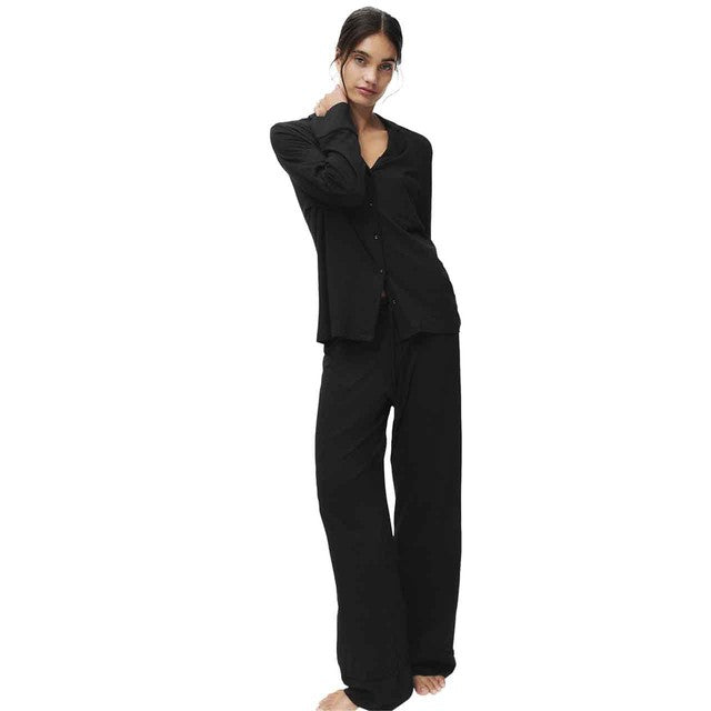M&S Women's Cotton Modal Revere Pyjama Set L, imported from the UK