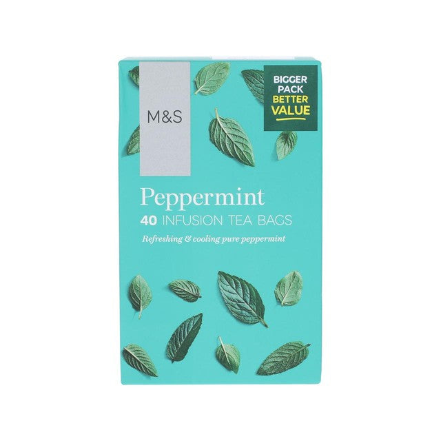 M&S peppermint tea bags 40 tea bags, imported from the UK