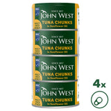 John West Tuna Chunks in Sunflower Oil MSC Canned Tuna 4 x 125g