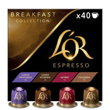 L'OR Breakfast Assortment Coffee Pods Variety Pack 40 Pods