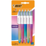 Bic 4 Colours Gradient Retractable Ballpoint Pen 5 Pack - British product