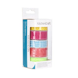 KitchenCraft Sweetly Does It Cake Decorating Ribbon Bright Colours Fabric Ribbon Set