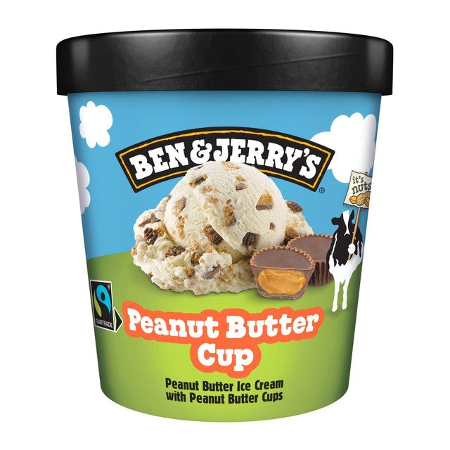 Ben & Jerry's peanut butter cup ice cream tub 465ml - British product