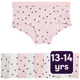 M&S 10P Core Heart Shorts Children's Underwear 13-14Y Multi