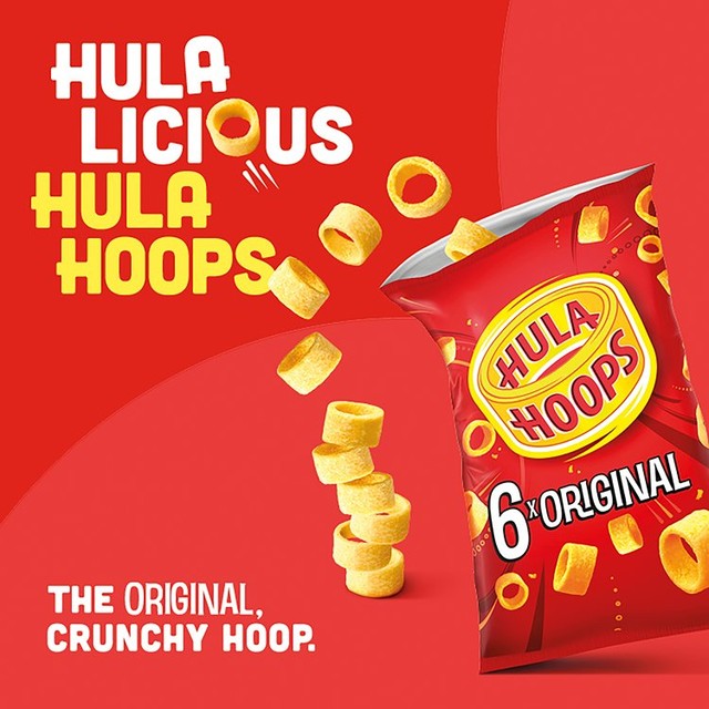 Hula Hoops Original multipack crisps 6 x 24g, UK version