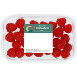 Ocado organic raspberries 150g, imported from the UK