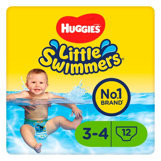 Huggies Little Swimmers Swim Nappies Size 3-4 12 Pack, UK version