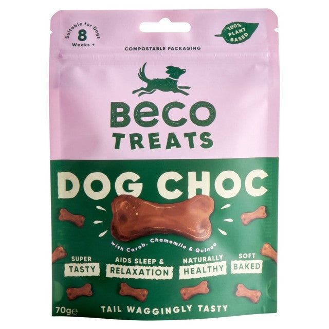 Beco Pets dog treats carob and chamomile 70g - British product