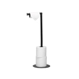 Addis Free Standing Metal Toilet Roll Holder Black