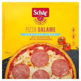Schar Bonta gluten free salami thin and crispy frozen pizza 330g (British brand)