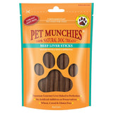 Pet Munchies Beef Liver Dog Treats 90g, imported from the UK