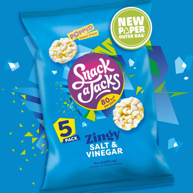 Snack a Jacks Salt & Vinegar rice cakes 23g (British brand)