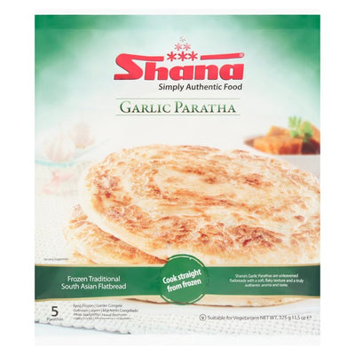 Shana Hvitløk Paratha Flatbrød 325g