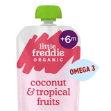 Little Freddie Organic Good for Brains Coconut & Tropical Fruits Baby Food Pouch 90g