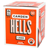 Camden Hells lager beer 4x330ml cans - British product