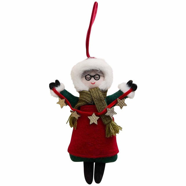 M&S Felt Mother Claus Red Christmas decoration, imported from the UK