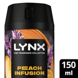 Lynx Fine Fragrance Collection Premium Deodorant Body Spray Peach Infusion Men's Deodorant Spray 150ml