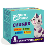 Edgard & Cooper Cat Chunks in Sauce Adult Wet Cat Food Multipack 8x85g