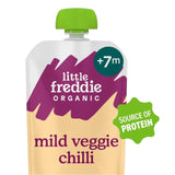Little Freddie Organic Veggie Chilli, Beans & Lentils Baby Food Pouch 130g