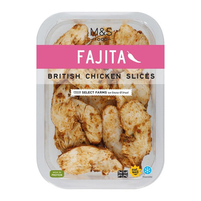 M&S Fajita Chicken Breast Slices Cooked Chicken Slices 160g