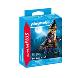 Playmobil Witch with Cat toy figure, imported from the UK