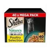 Sheba wet cat food pouches poultry in jelly 40 x 85g (British brand)